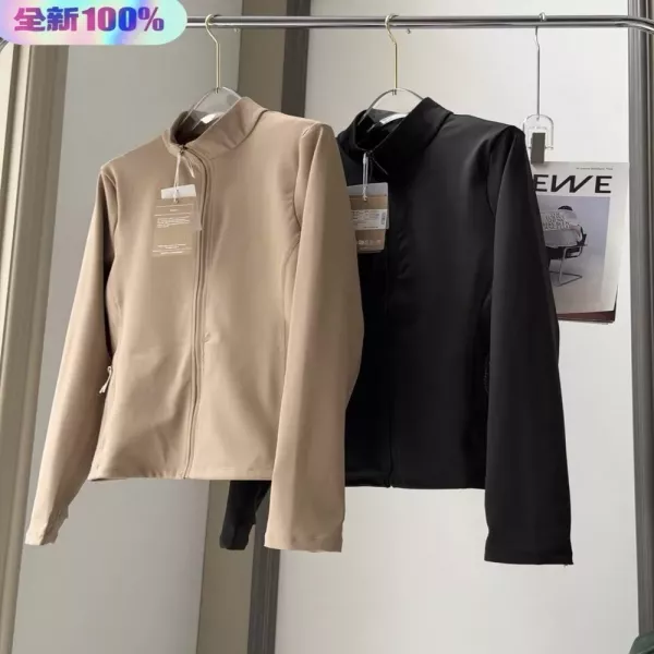 온 여성 러닝 스트레치 집업 아우터