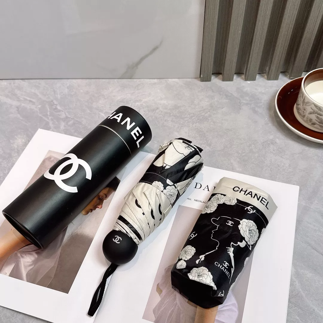 샤넬 플라워 패턴 접이식 양우산 상세 이미지 3