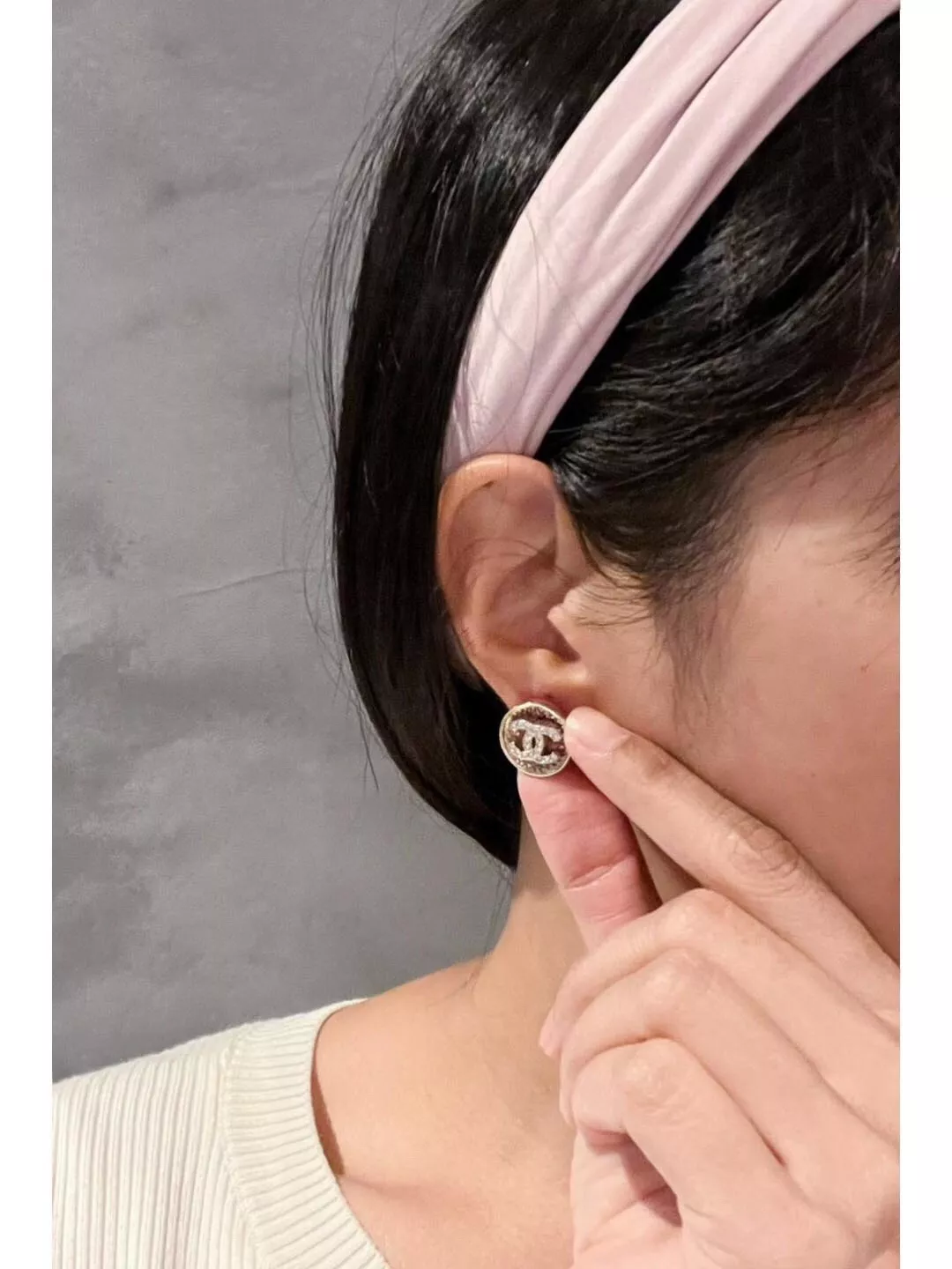 샤넬 원형 양면 이어 스터드 상세 이미지 10