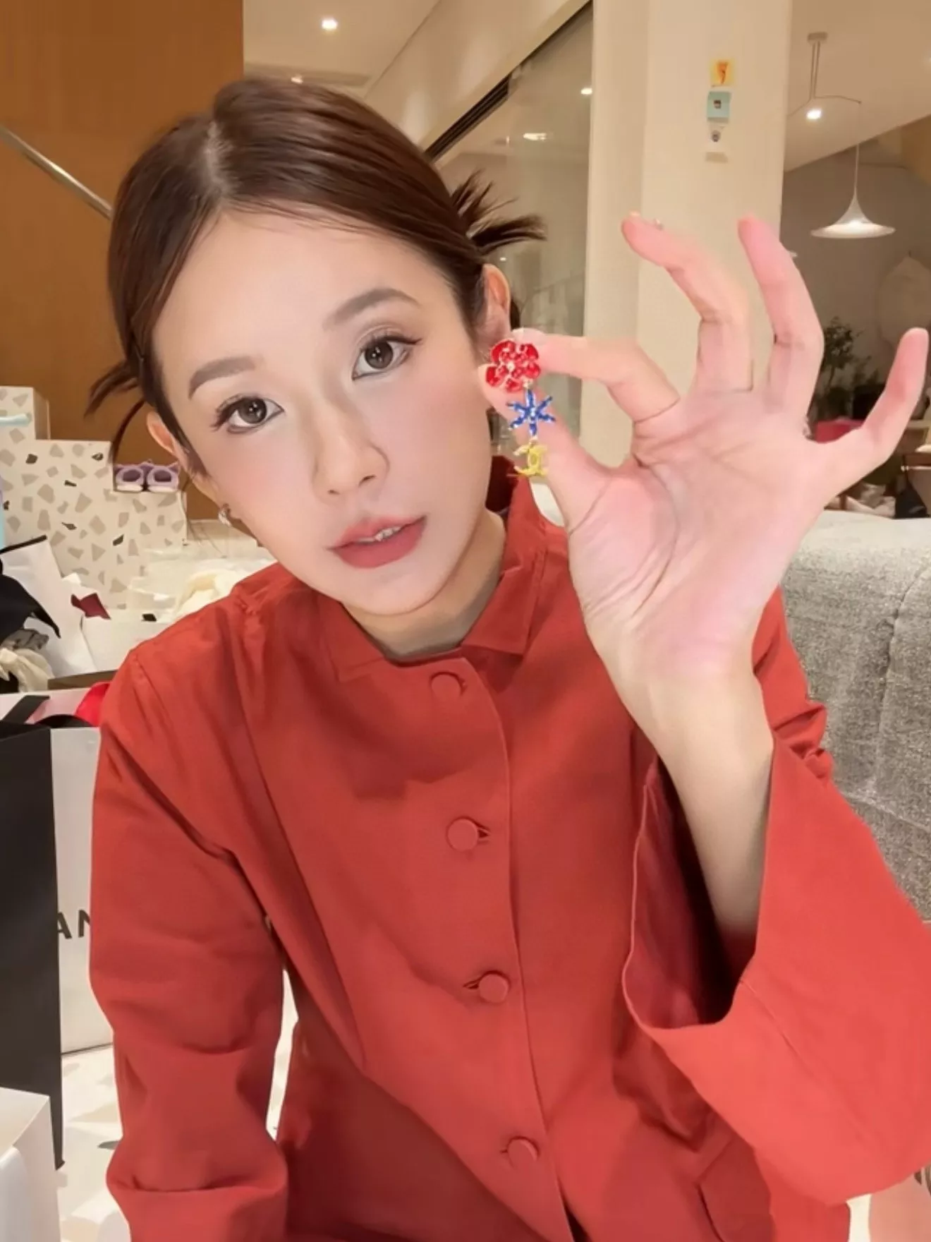 샤넬 플라워 스타 장식 이어 액세서리 상세 이미지 11