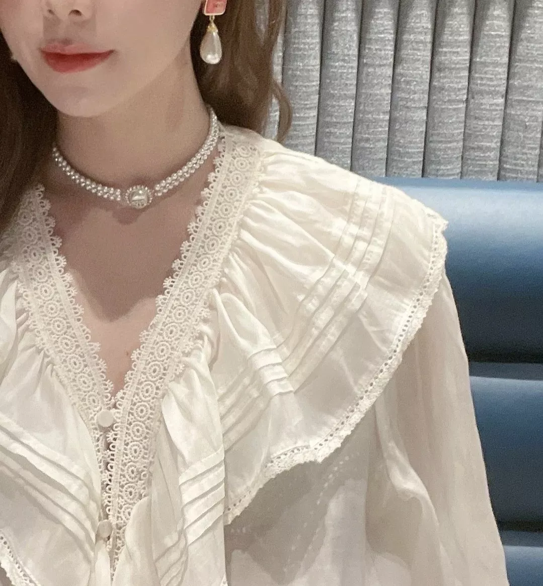 샤넬 진주 더블 라인 초커 네크리스 상세 이미지 45