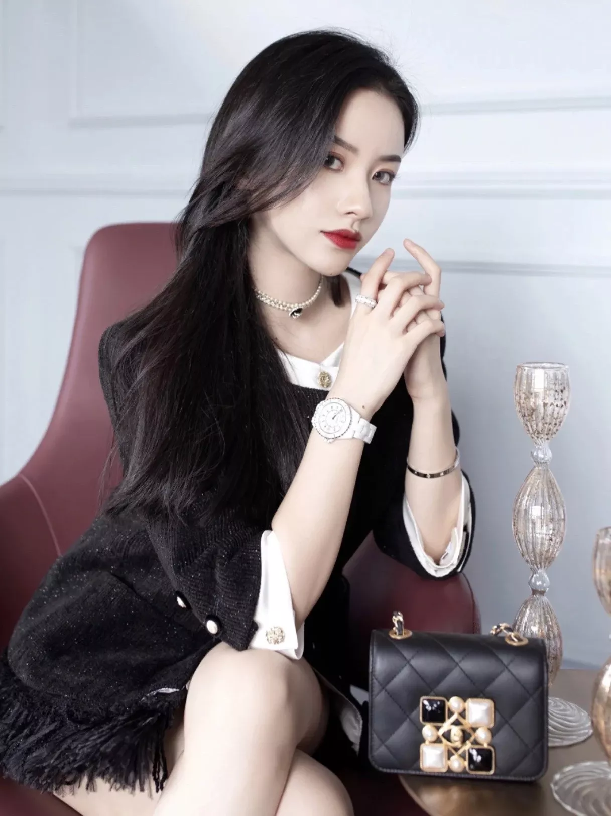 샤넬 진주 더블 라인 초커 네크리스 상세 이미지 36