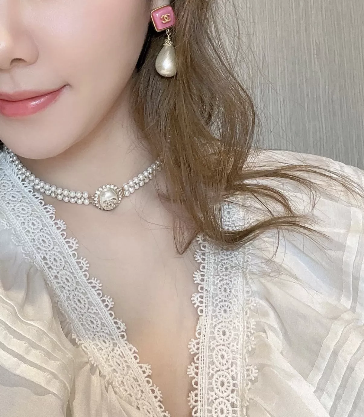 샤넬 진주 더블 라인 초커 네크리스 상세 이미지 43