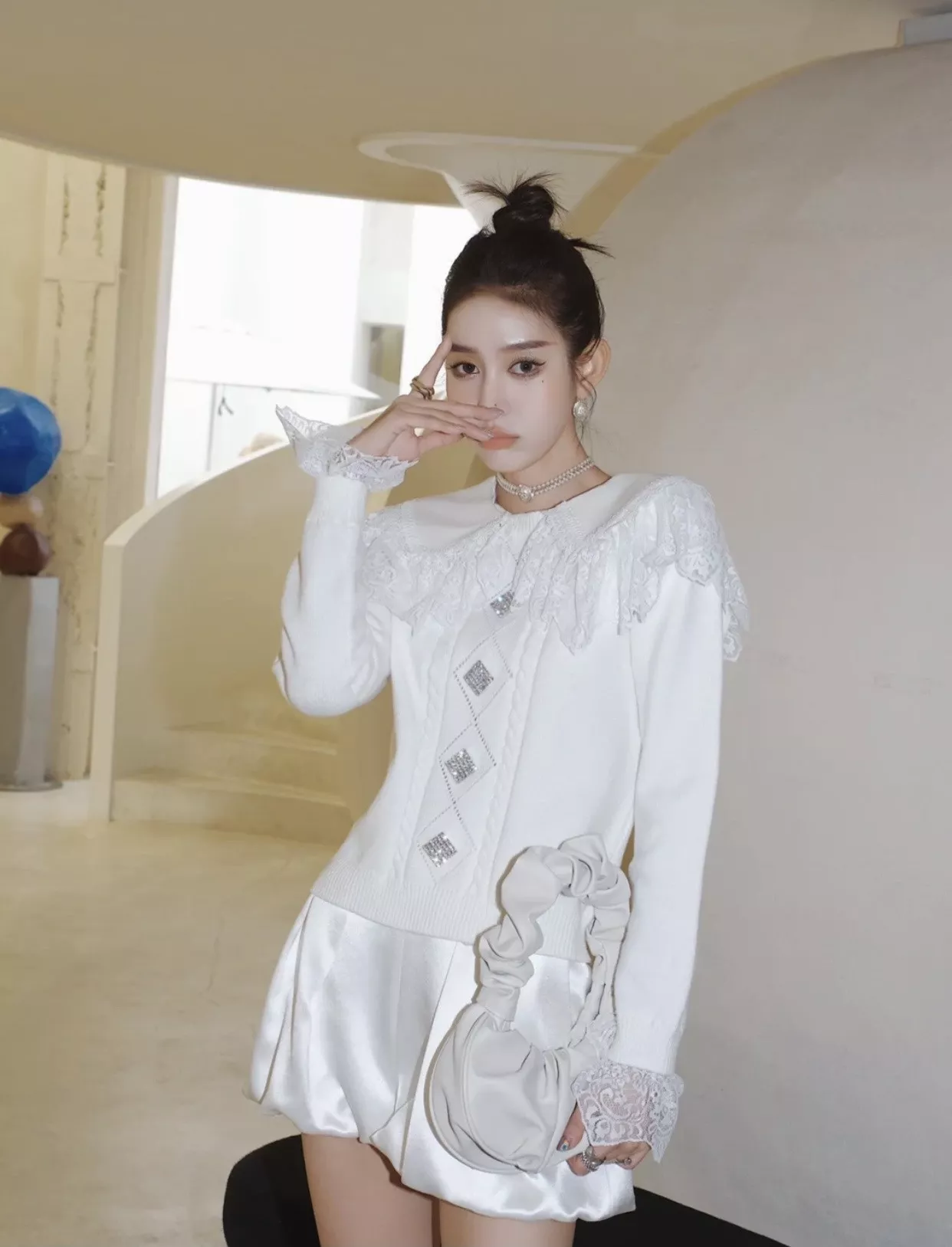 샤넬 진주 더블 라인 초커 네크리스 상세 이미지 31