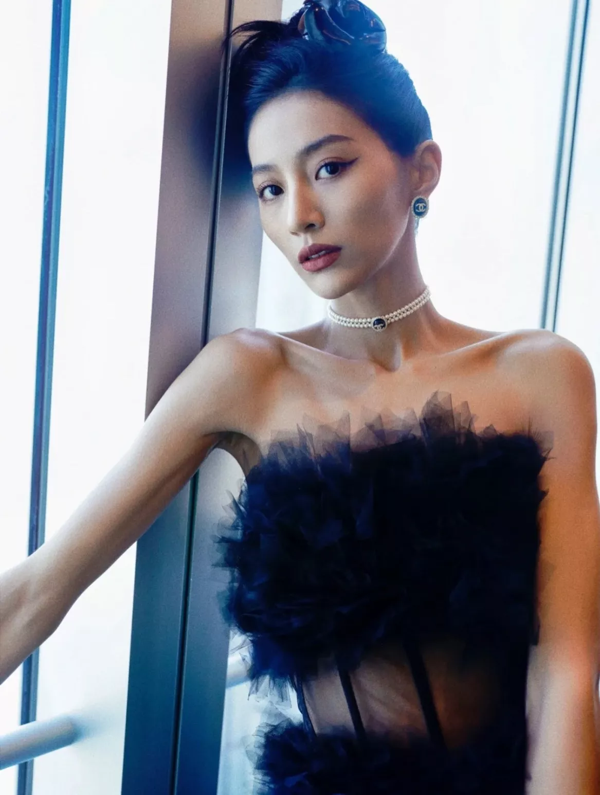 샤넬 진주 장식 타원 이어링 상세 이미지 29