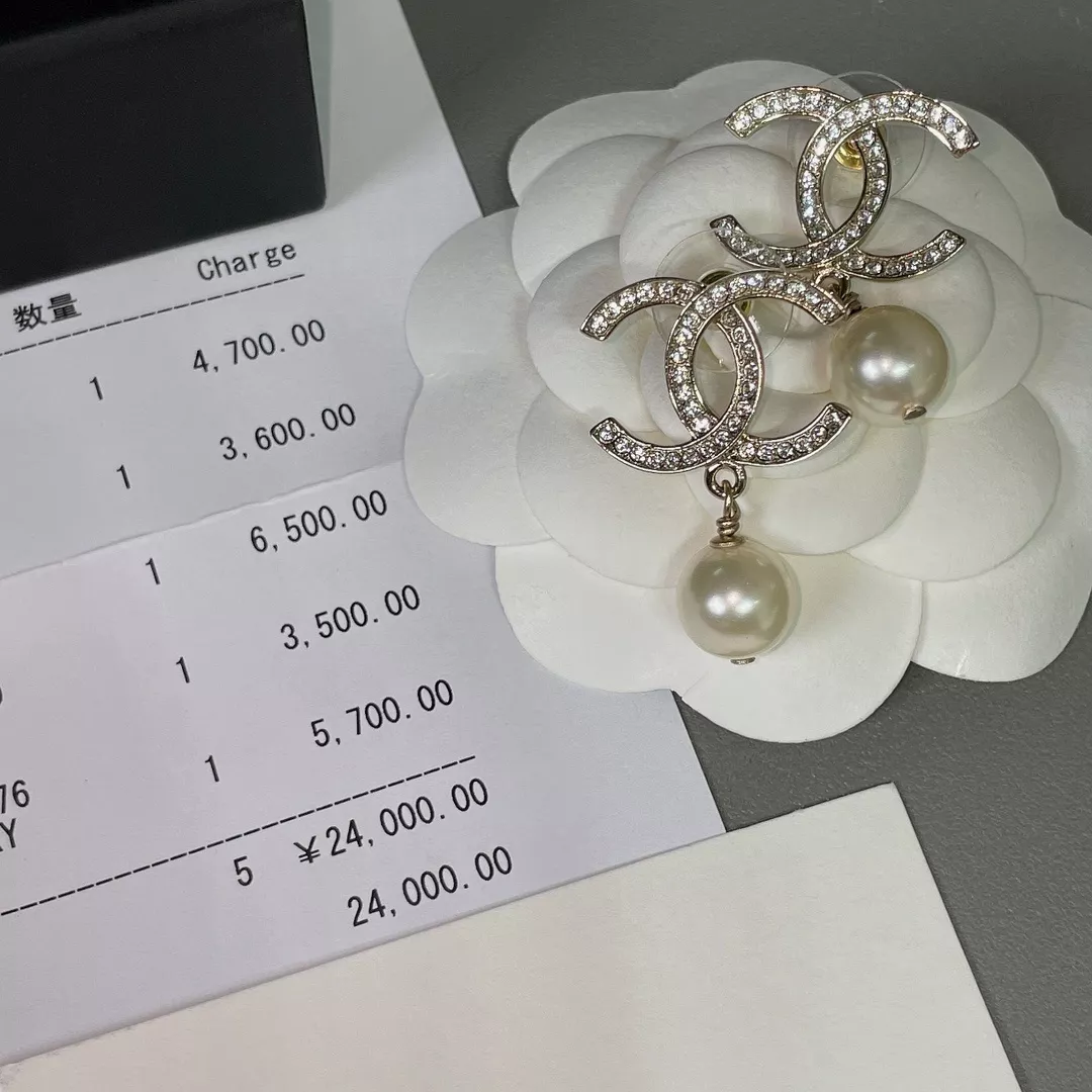 샤넬 더블 C 진주 드롭 이어링 상세 이미지 2