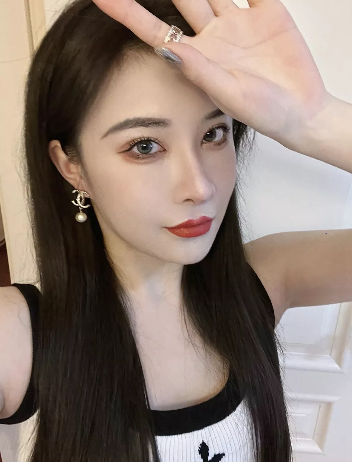 샤넬 더블 C 진주 드롭 이어링 상세 이미지 14