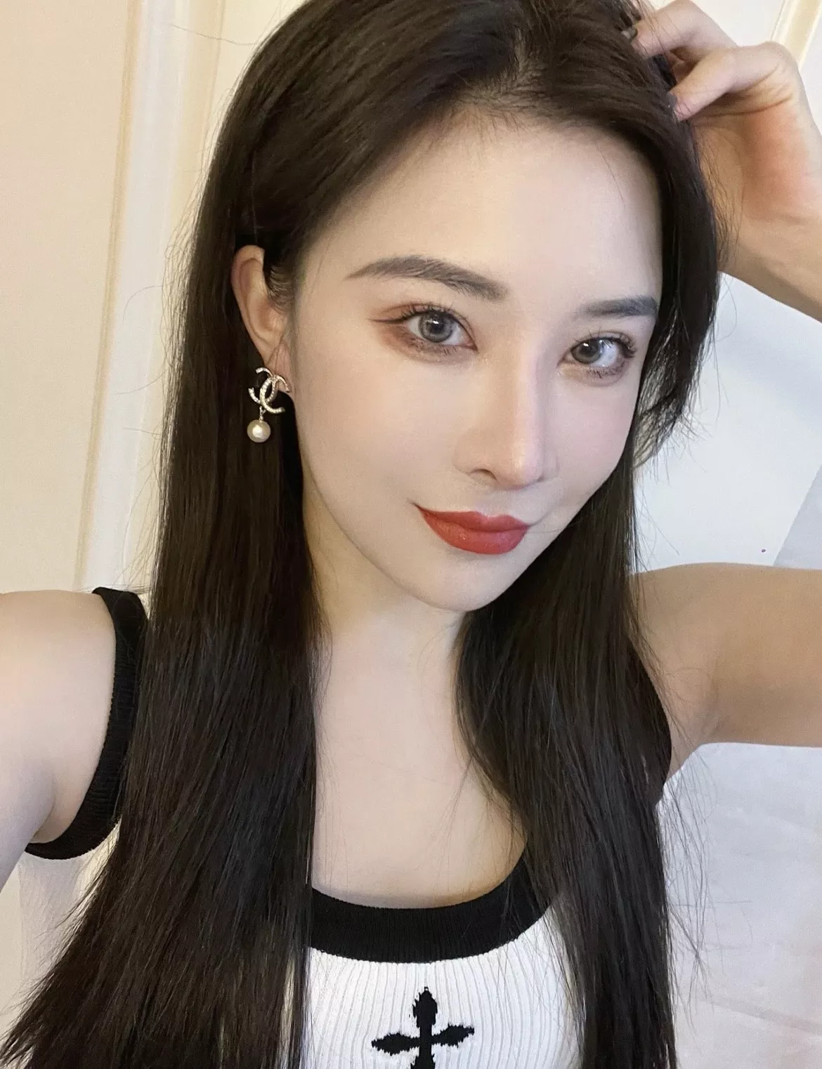 샤넬 더블 C 진주 드롭 이어링 상세 이미지 15