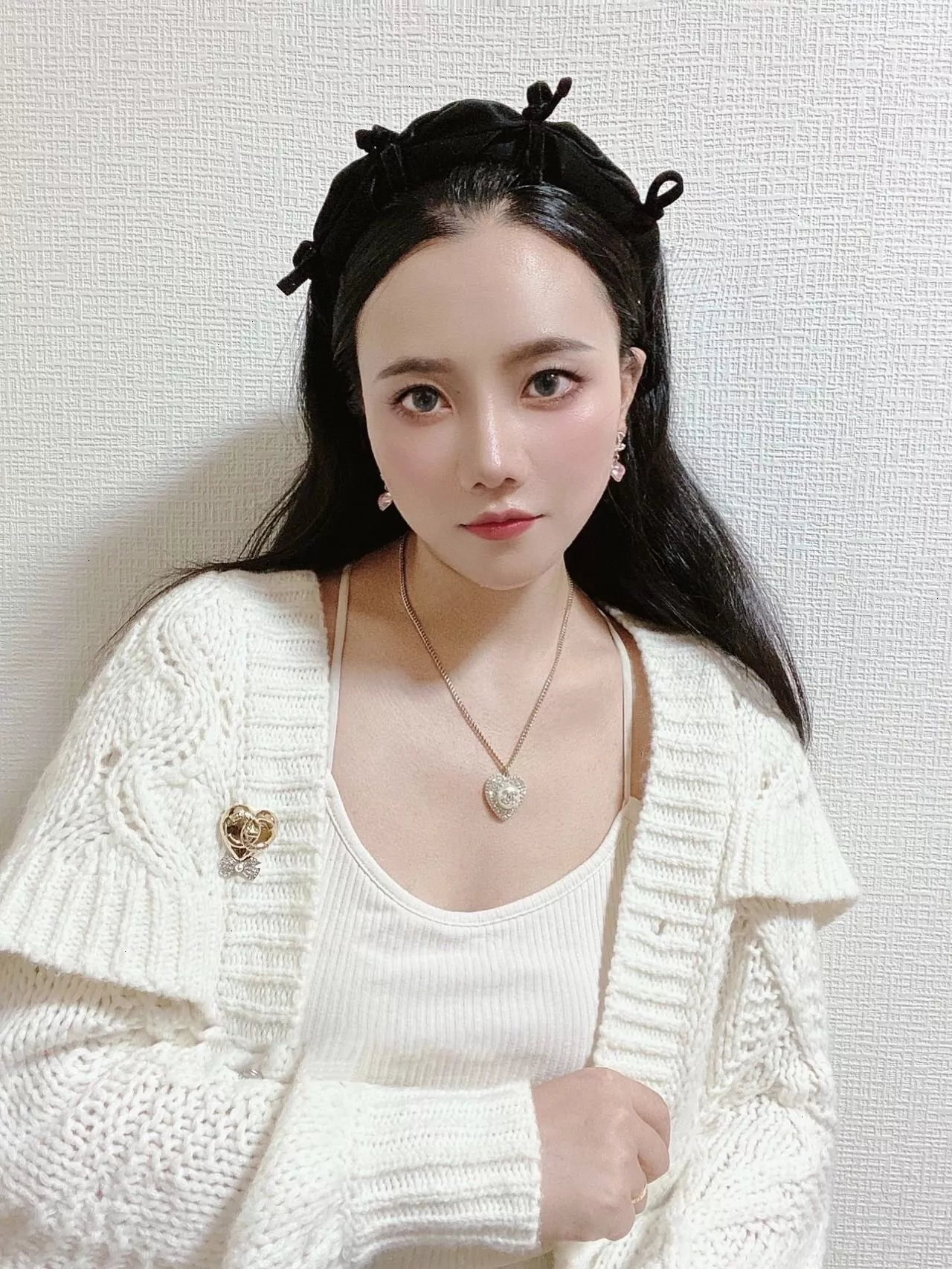샤넬 하트 장식 진주 포인트 네크리스 상세 이미지 27