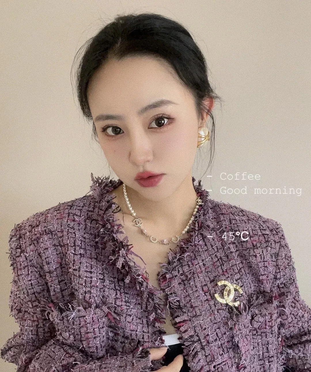 샤넬 진주 하트 참 장식 네크리스 상세 이미지 26