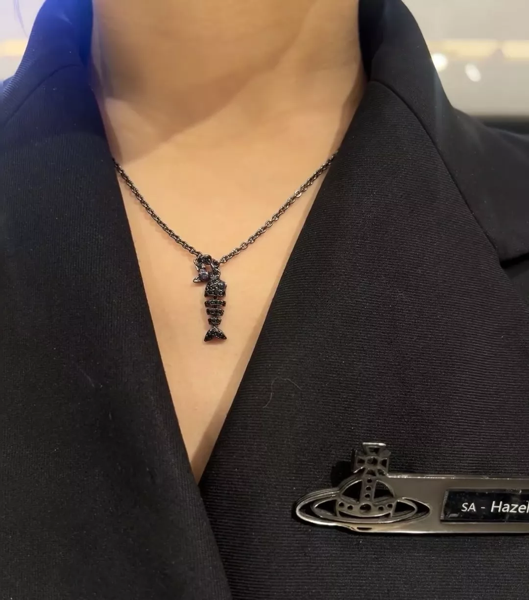 비비안웨스트우드 블랙 오팔 피시 포인트 네크리스 상세 이미지 12