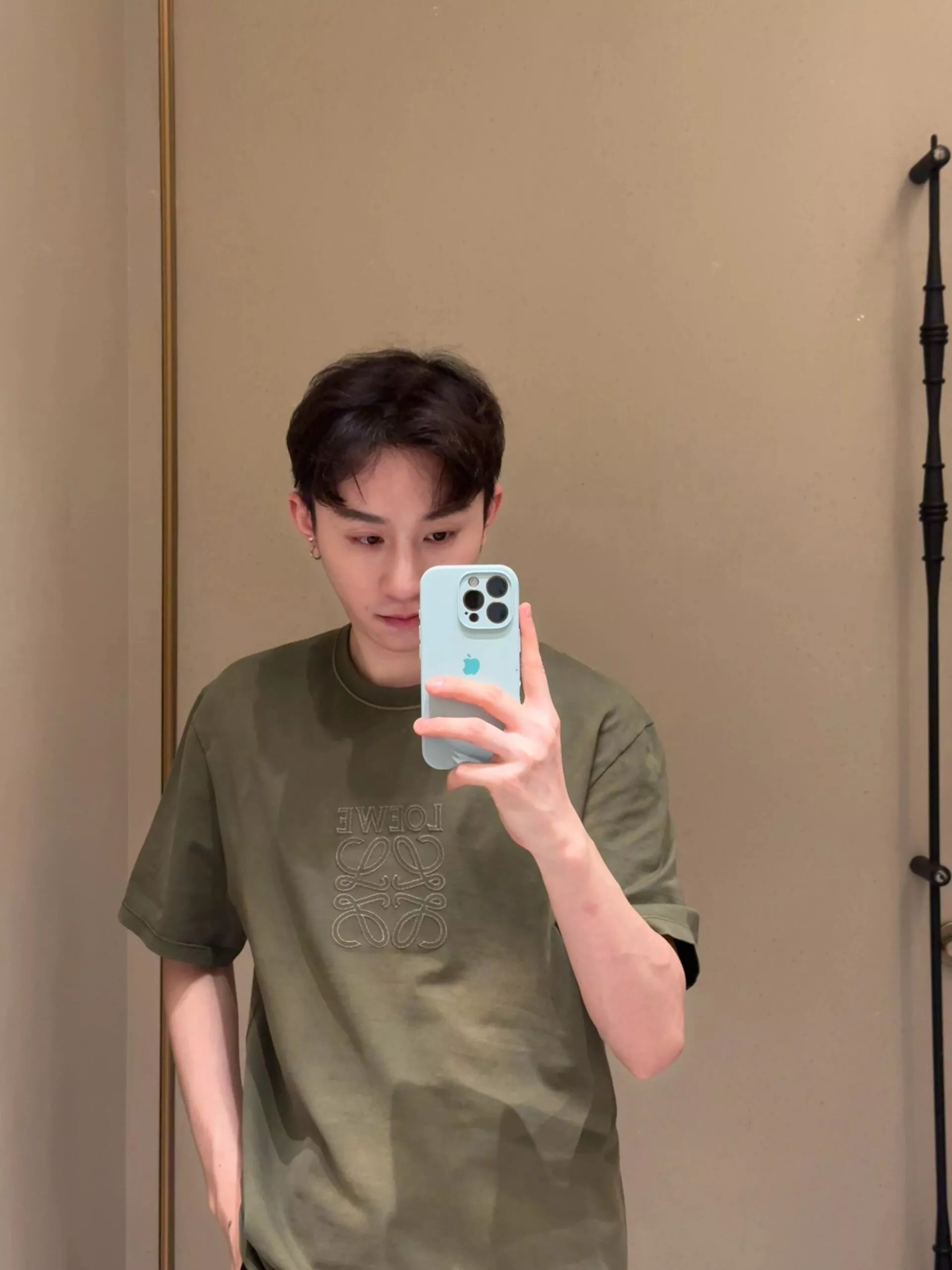 로에베 로고 자수 코튼 오버핏 탑 상세 이미지 20