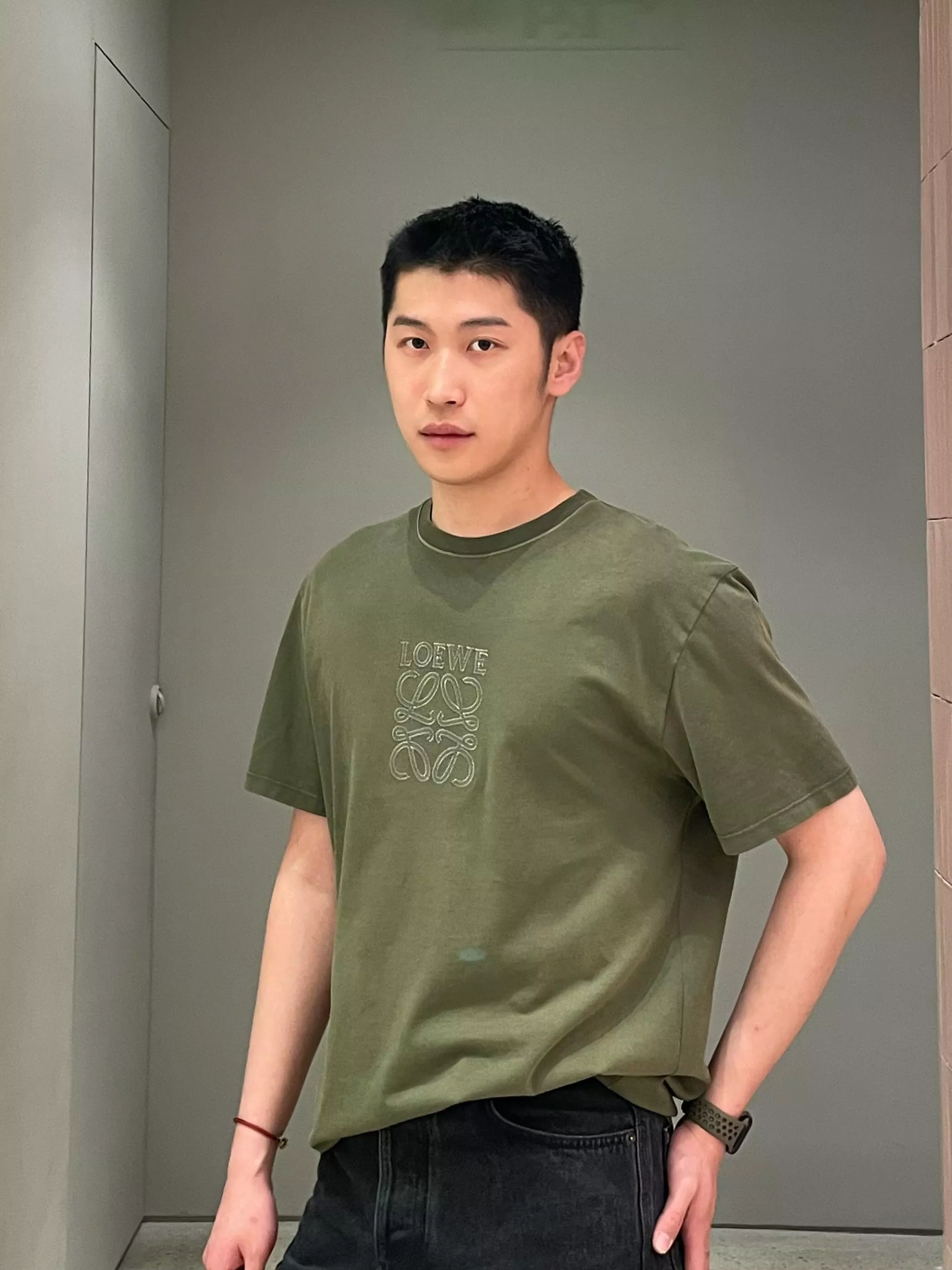 로에베 로고 자수 코튼 오버핏 탑 상세 이미지 19