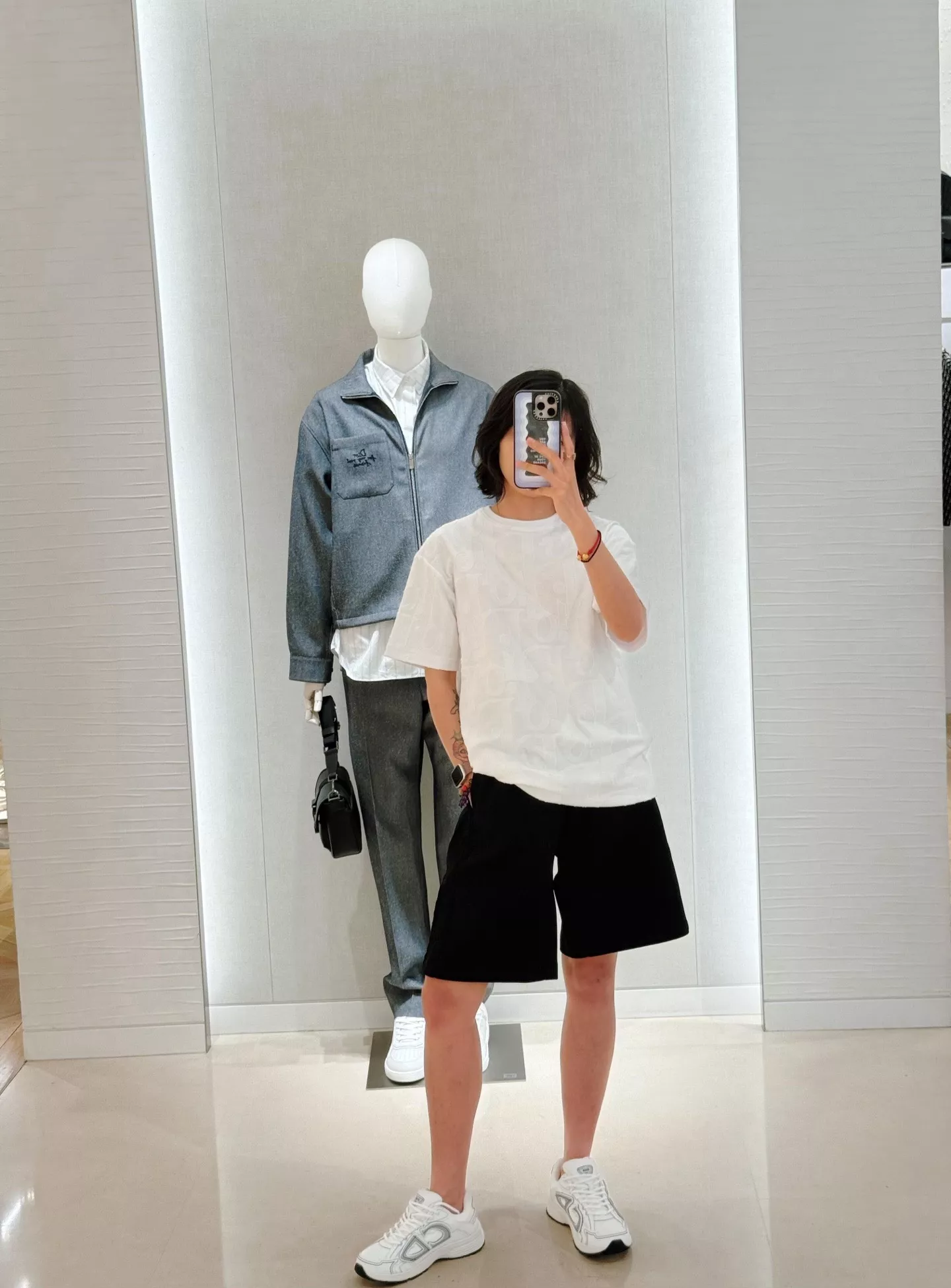 디올 오블리크 자카드 포인트 반팔 상의 상세 이미지 10