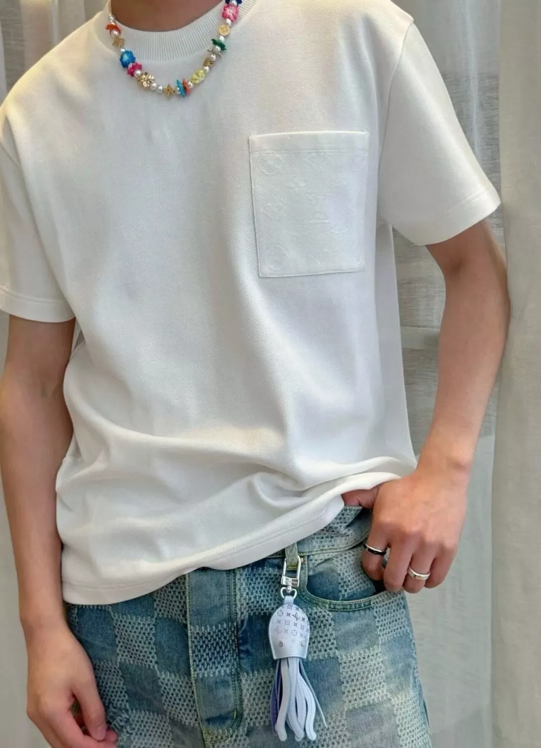 루이비통 모노그램 자카드 포켓 반소매 상의 상세 이미지 10