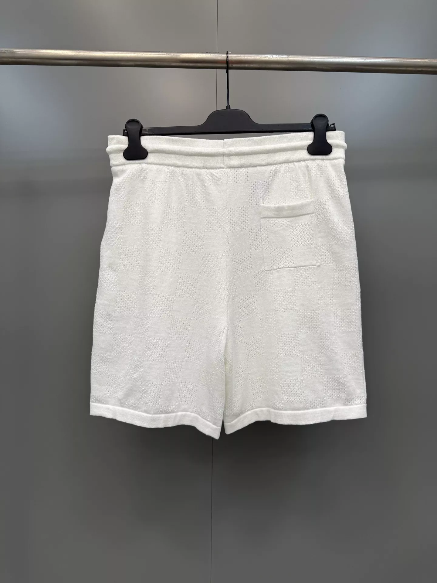 루이비통 체커보드 패턴 허리 스트링 반바지 상세 이미지 2