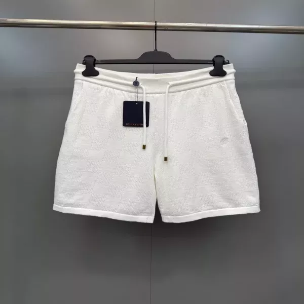 루이비통 체커보드 패턴 허리 스트링 반바지