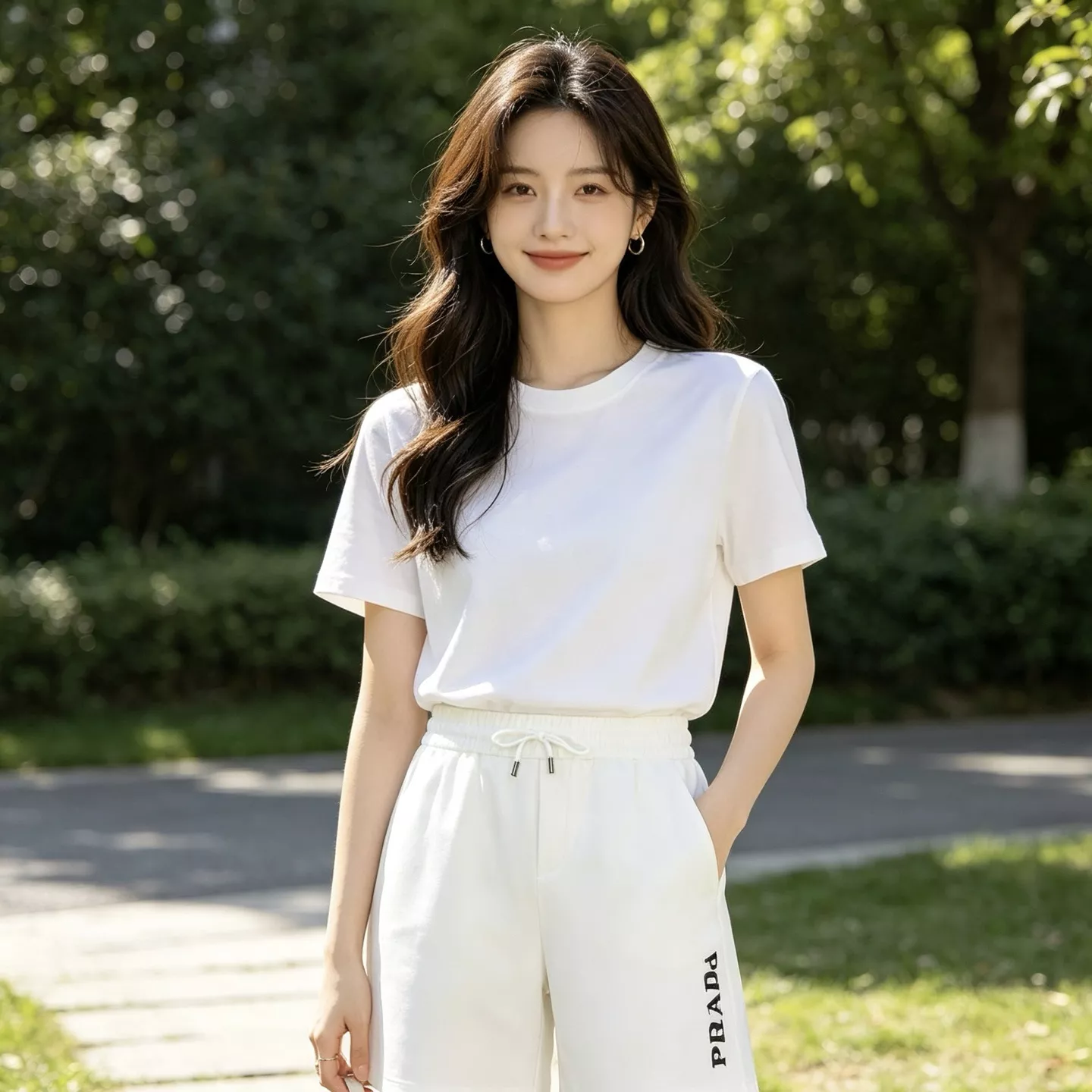 프라다 자수 레터링 로고 쇼츠 상세 이미지 15
