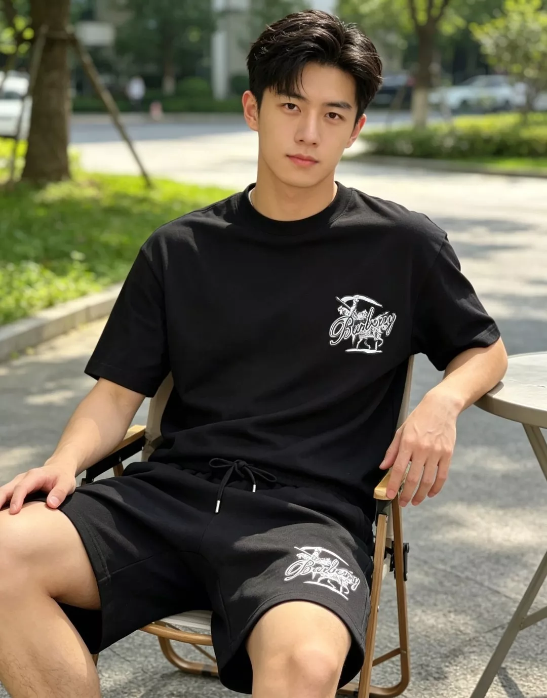 버버리 전마 기사 발포 프린트 쇼츠 상세 이미지 11