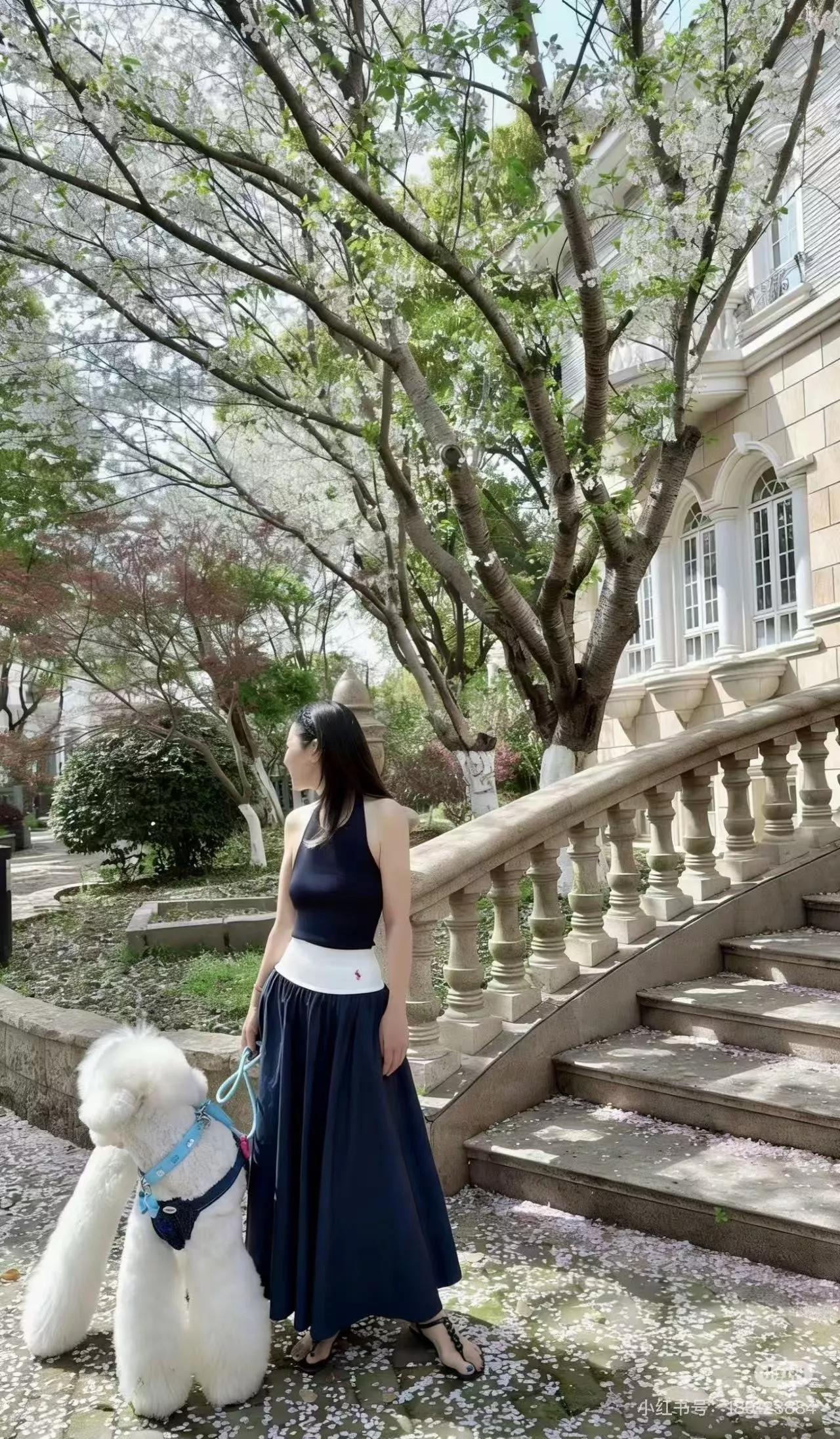 랄프로렌 배색 허리밴드 플레어 스커트 상세 이미지 15