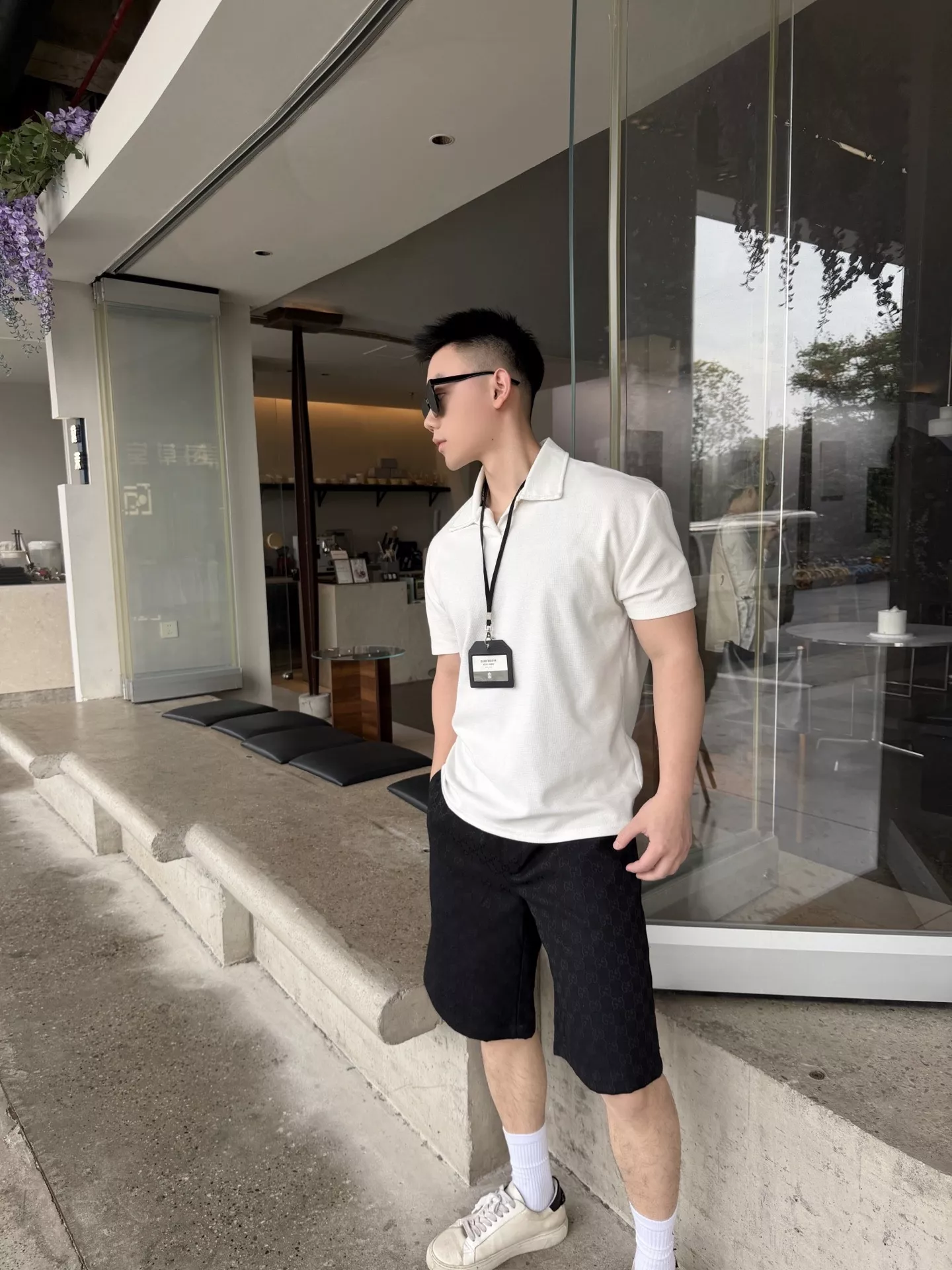 구찌 GG 자카드 패턴 쇼츠 상세 이미지 16