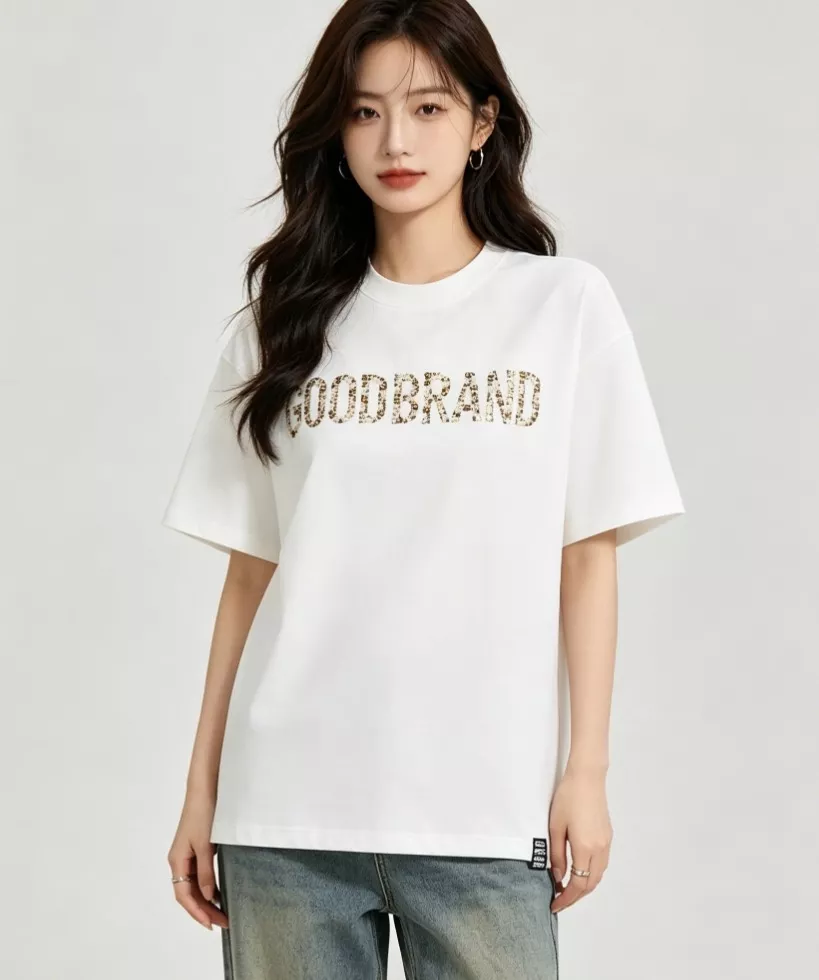 굿브랜드 로고 포인트 반팔 상의 상세 이미지 12