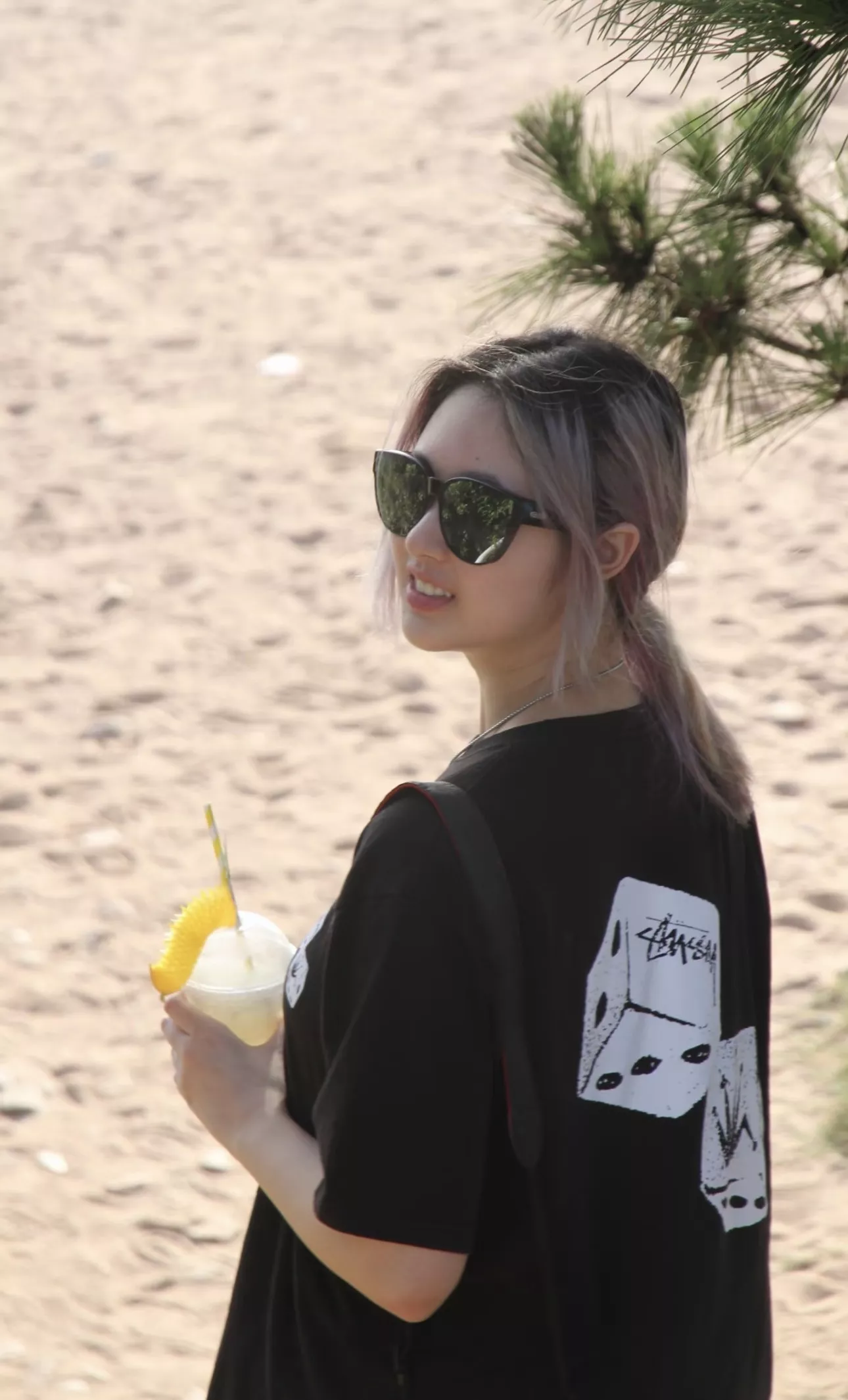 스투시 백면 주사위 프린트 라운드 반팔 상의 상세 이미지 15