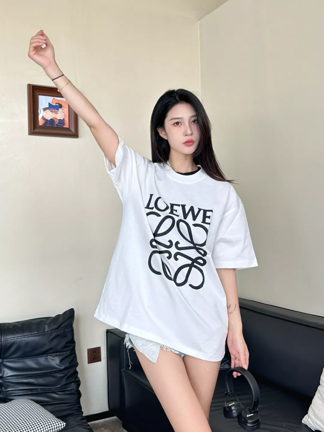로에베 클로버 프린트 반팔 상의 상세 이미지 11