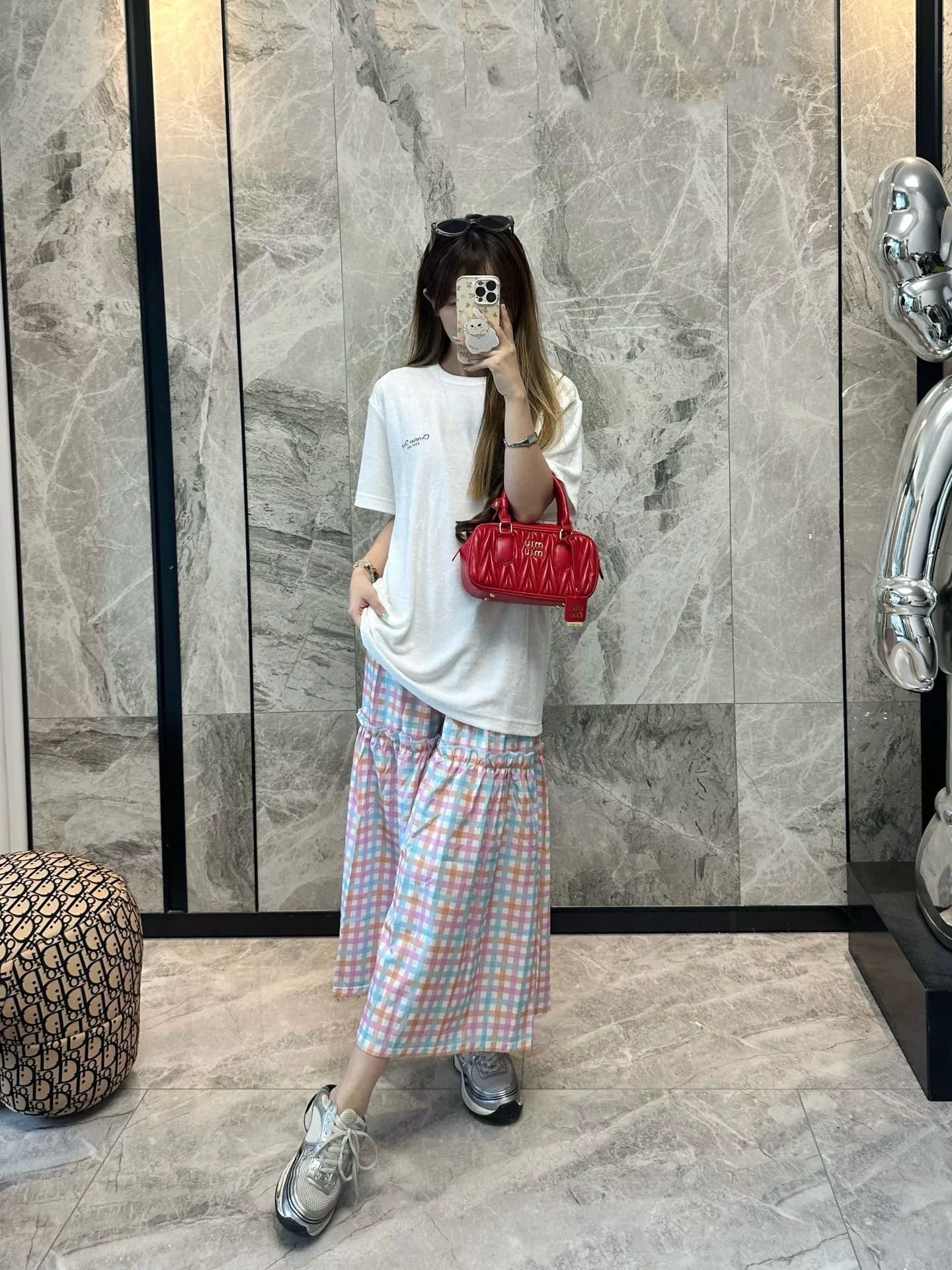 디올 꾸뛰르 로고 자수 타월 원단 반팔 탑 상세 이미지 13