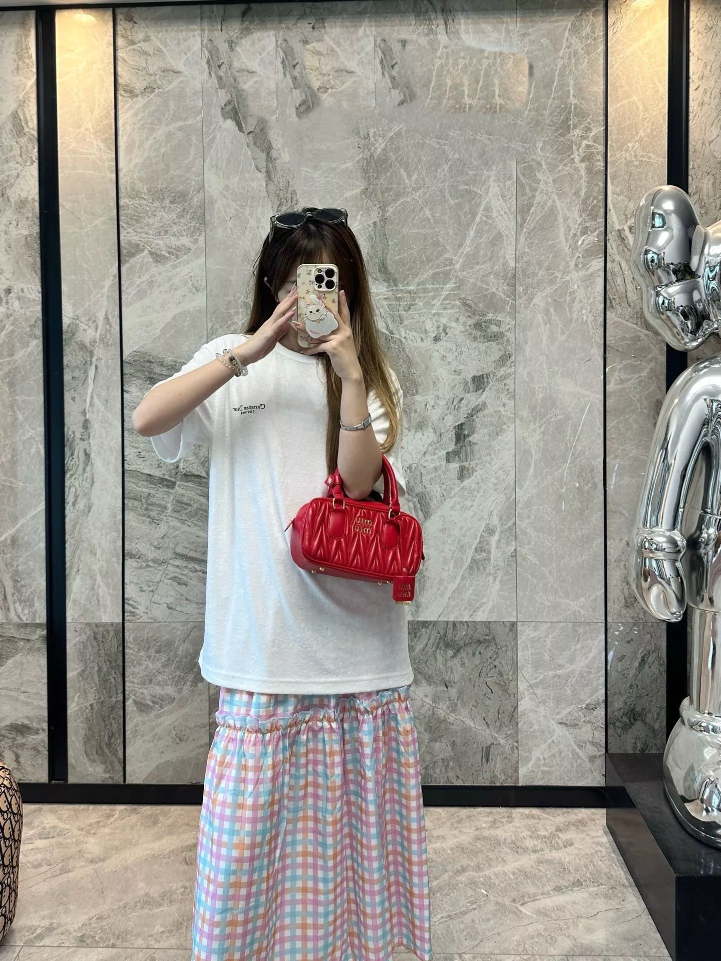 디올 꾸뛰르 로고 자수 타월 원단 반팔 탑 상세 이미지 11