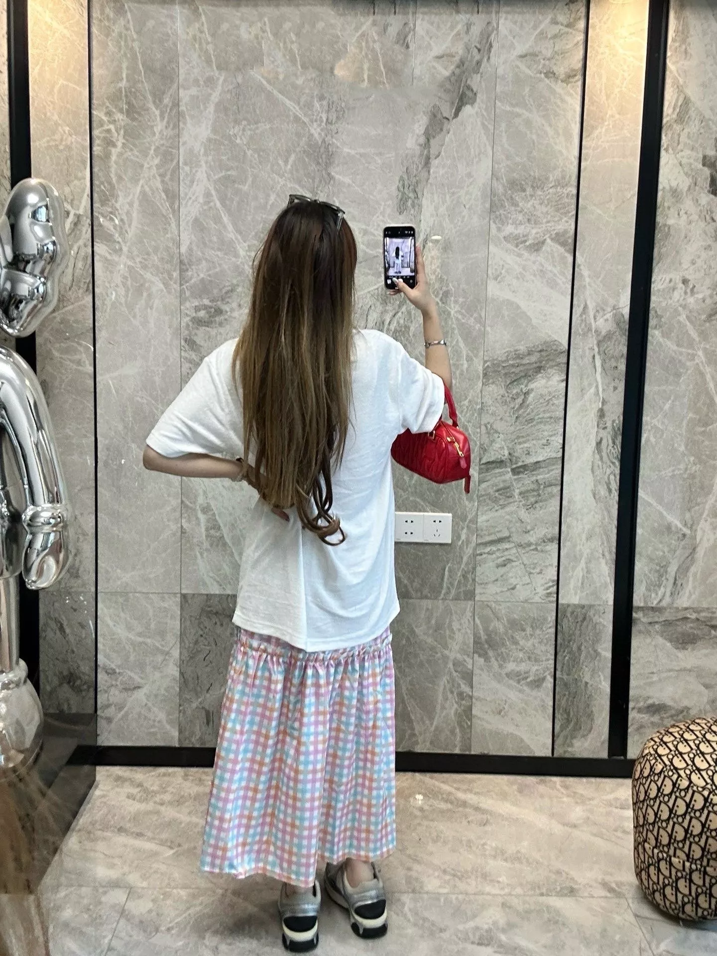 디올 꾸뛰르 로고 자수 타월 원단 반팔 탑 상세 이미지 16