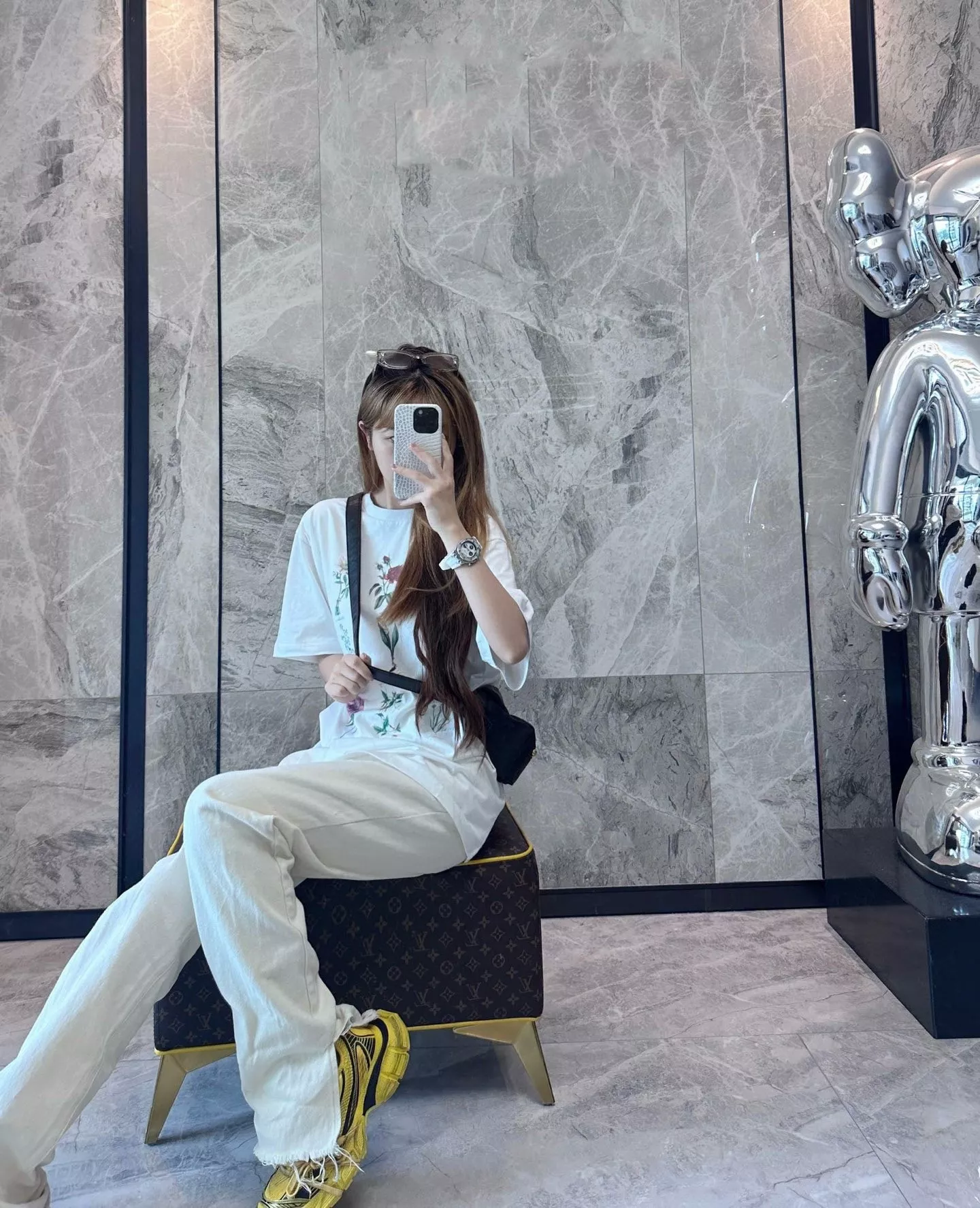 디올 플라워 그래픽 코튼 탑 상세 이미지 18