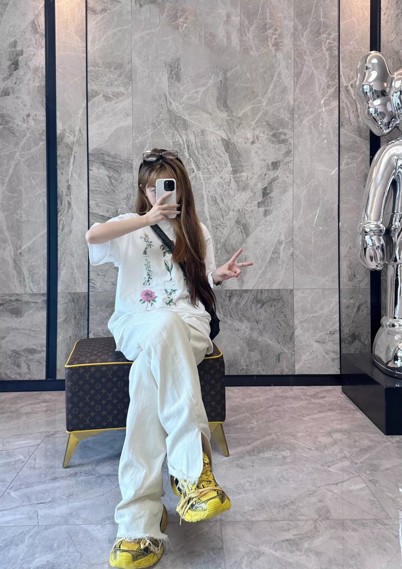 디올 플라워 그래픽 코튼 탑 상세 이미지 17