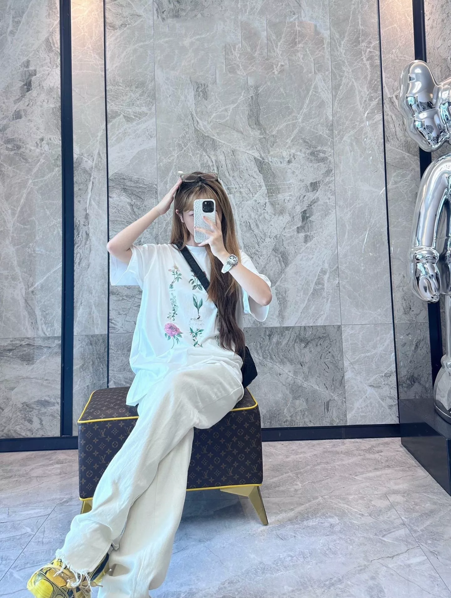 디올 플라워 그래픽 코튼 탑 상세 이미지 19