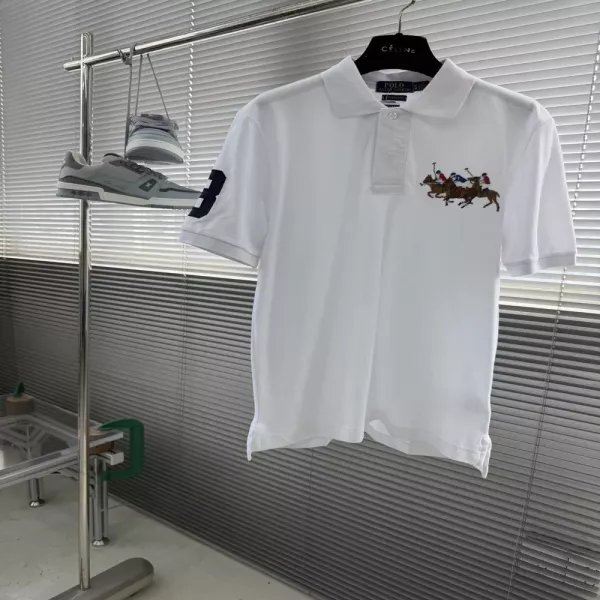 랄프로렌 삼마 로고 자수 피케 폴로 반팔
