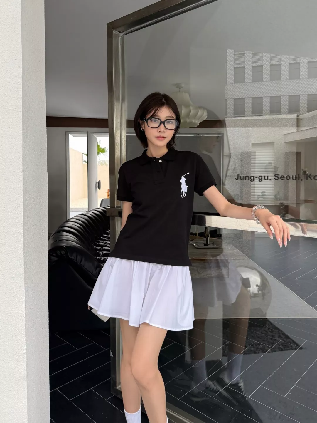 랄프로렌 빅 포니 자수 폴로 반소매 탑 상세 이미지 29