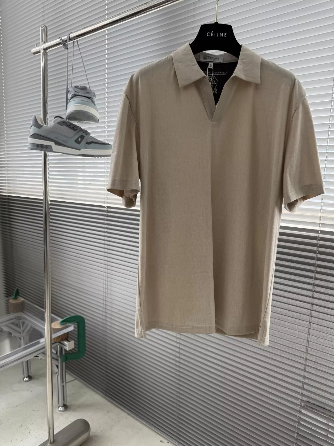 브루넬로쿠치넬리 클래식 폴로 칼라 반소매 상의 상세 이미지 1