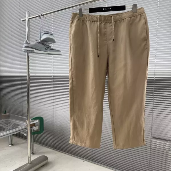 로로피아나 린넨 드로스트링 자수 팬츠