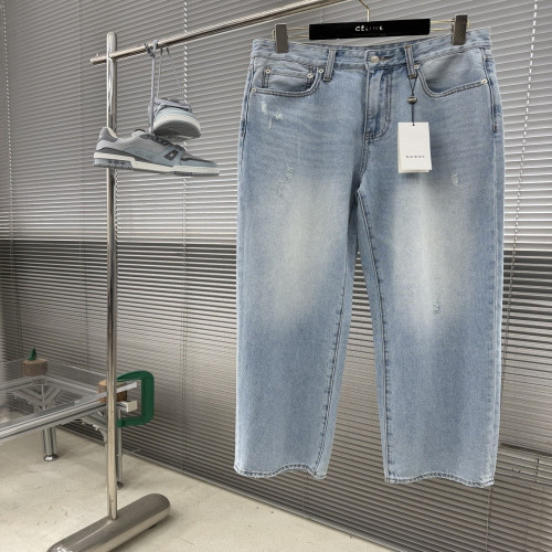 구찌 워시드 와이드 데님 바지