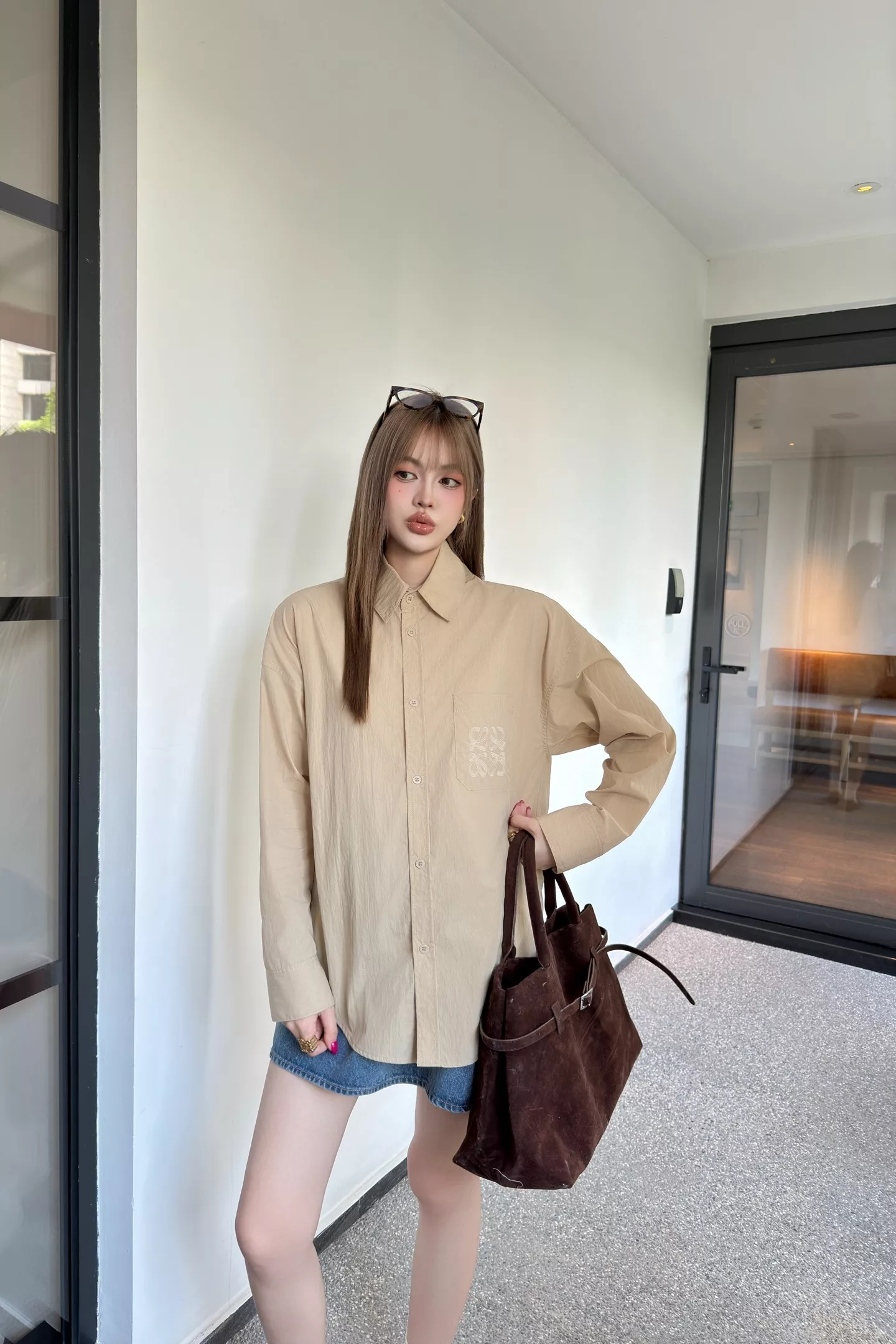 로에베 자수 포켓 코튼 셔츠 상세 이미지 35