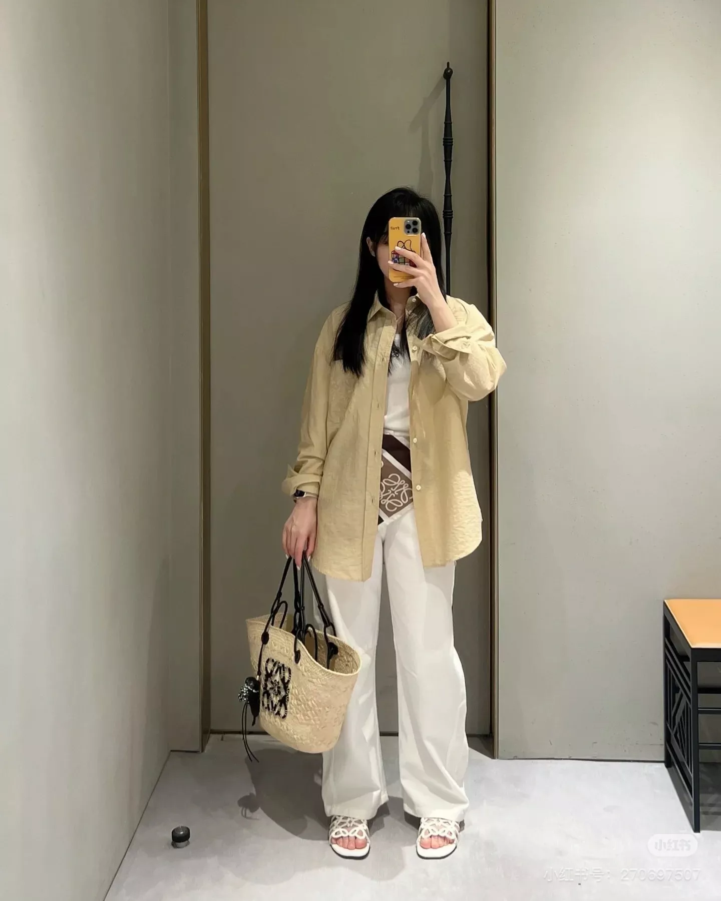 로에베 자수 포켓 코튼 셔츠 상세 이미지 28