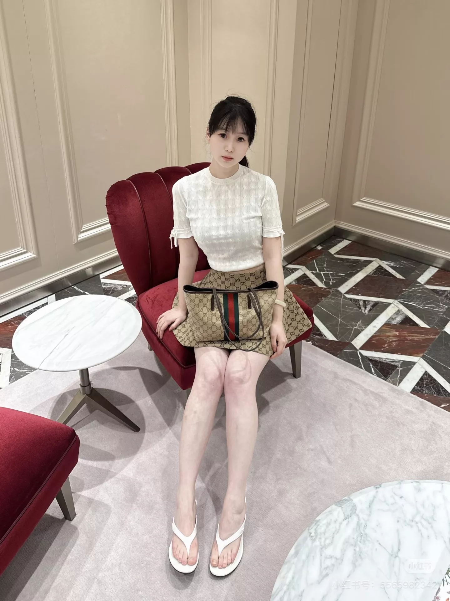 구찌 GG 자카드 A라인 스커트 상세 이미지 19