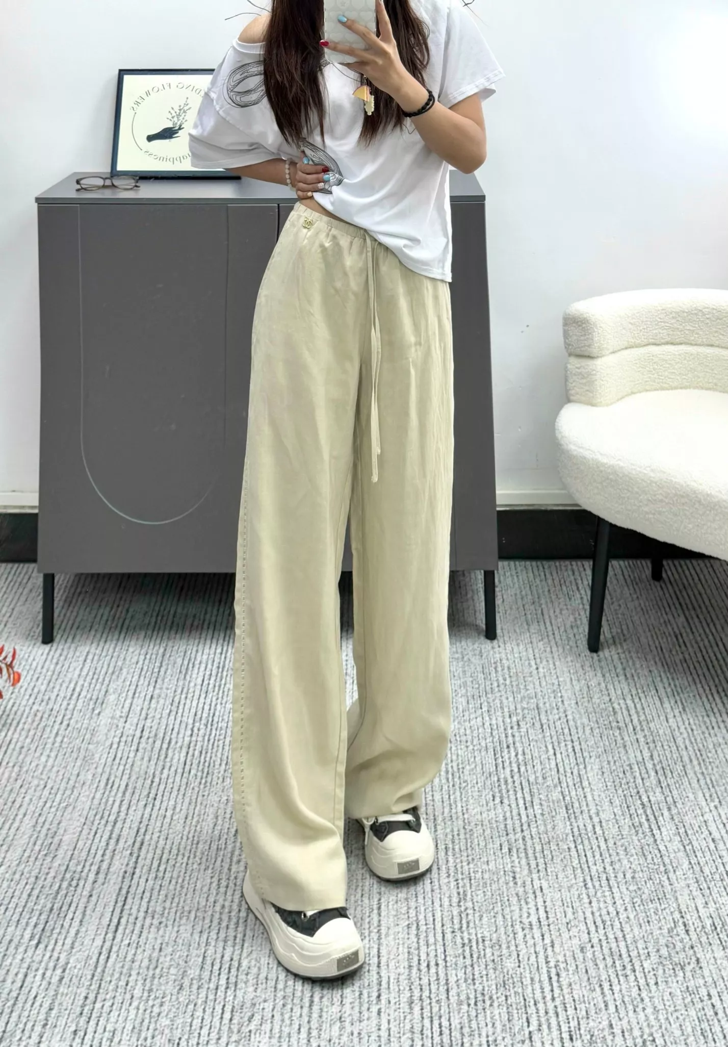 셀린느 린넨 텐셀 혼방 와이드 팬츠 상세 이미지 20