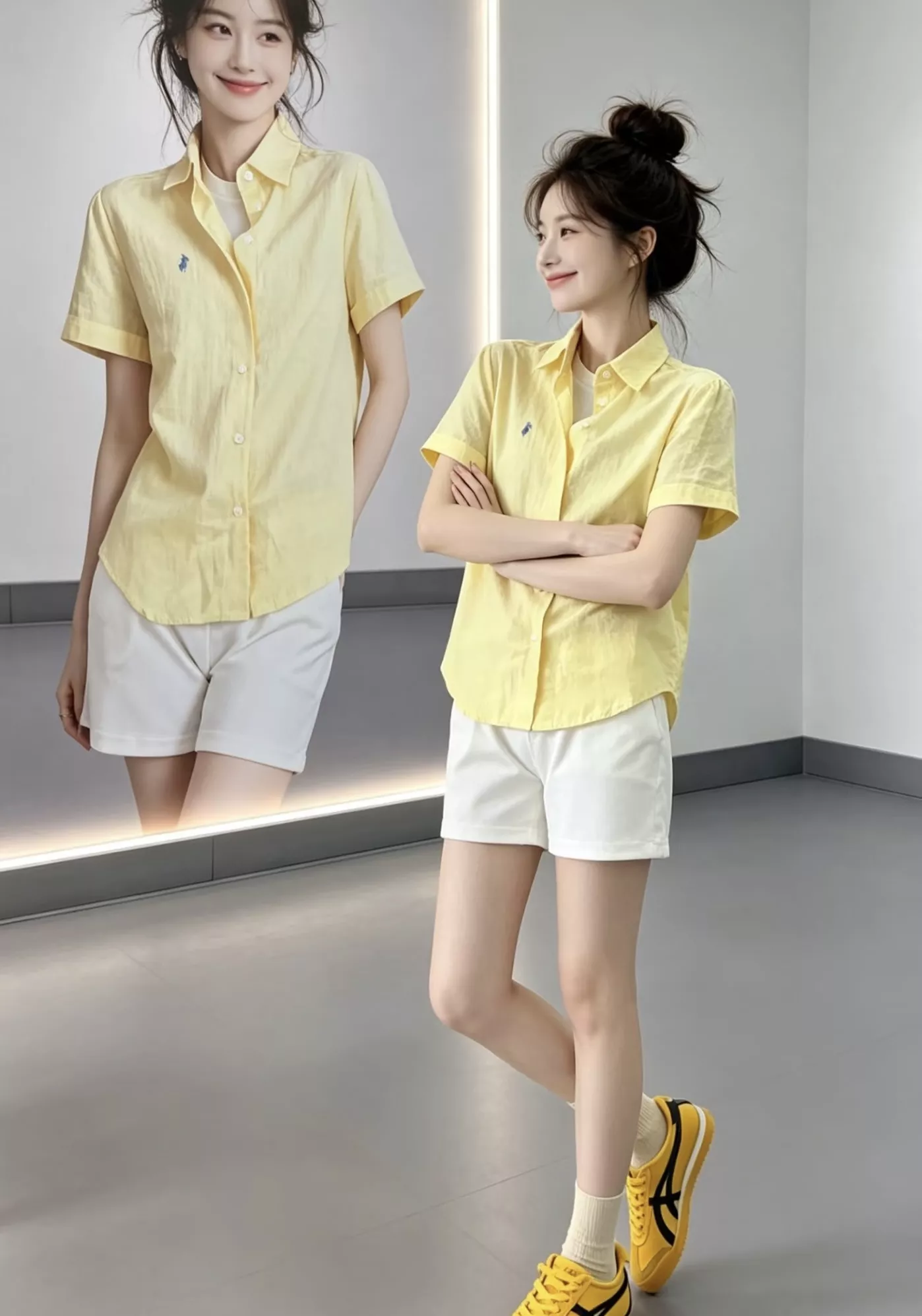 랄프로렌 여성 린넨 혼방 반팔 카라 셔츠 상세 이미지 44