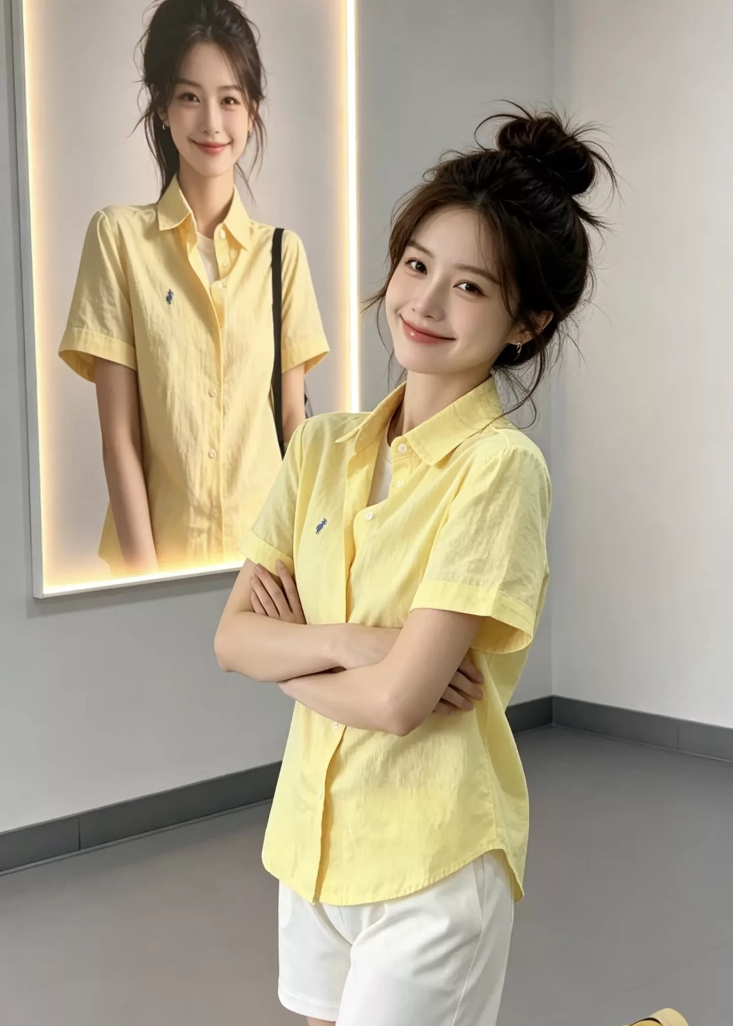 랄프로렌 여성 린넨 혼방 반팔 카라 셔츠 상세 이미지 43