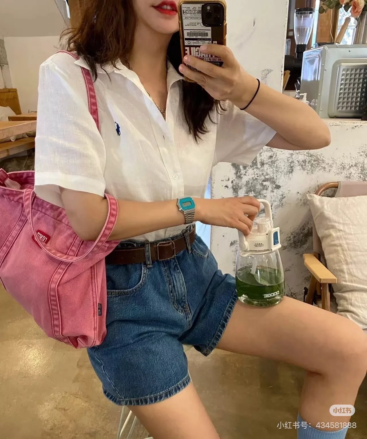 랄프로렌 여성 린넨 혼방 반팔 카라 셔츠 상세 이미지 60