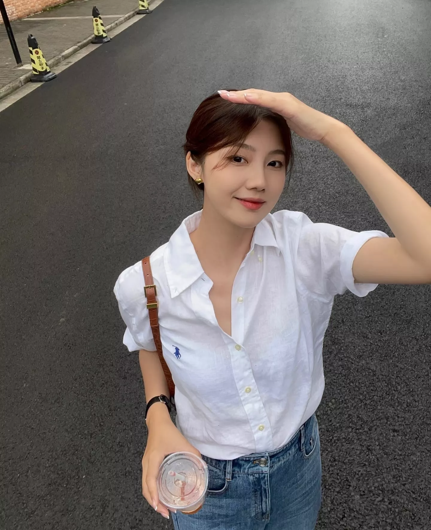 랄프로렌 여성 린넨 혼방 반팔 카라 셔츠 상세 이미지 22