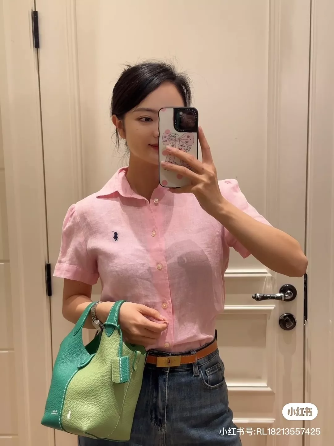 랄프로렌 여성 린넨 혼방 반팔 카라 셔츠 상세 이미지 52