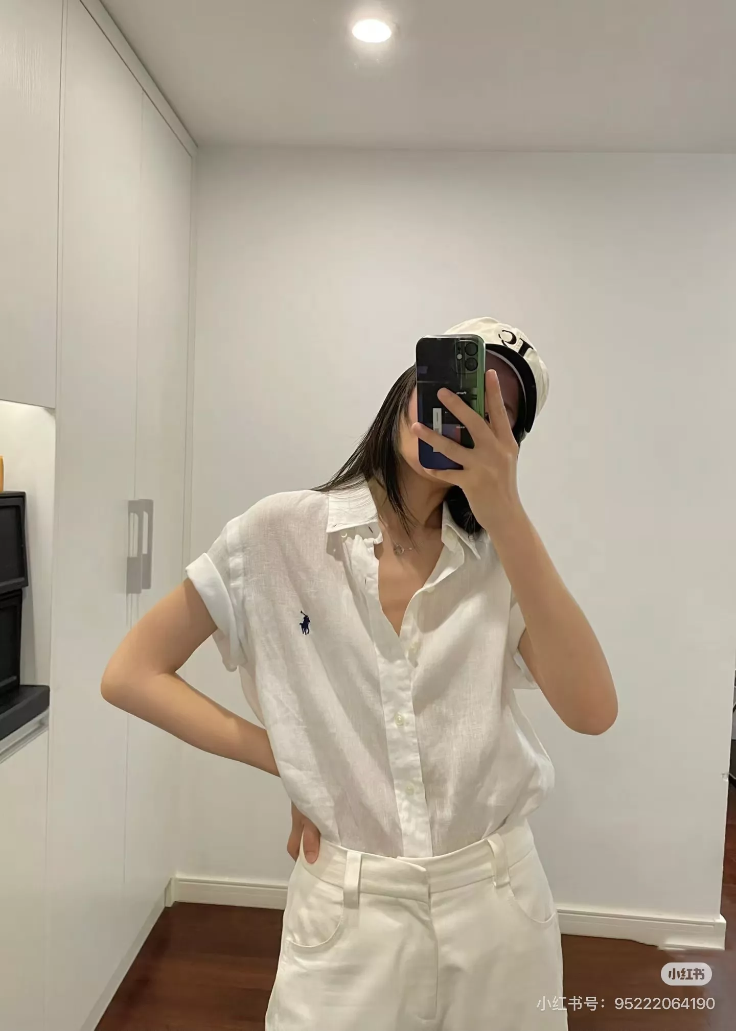 랄프로렌 여성 린넨 혼방 반팔 카라 셔츠 상세 이미지 56