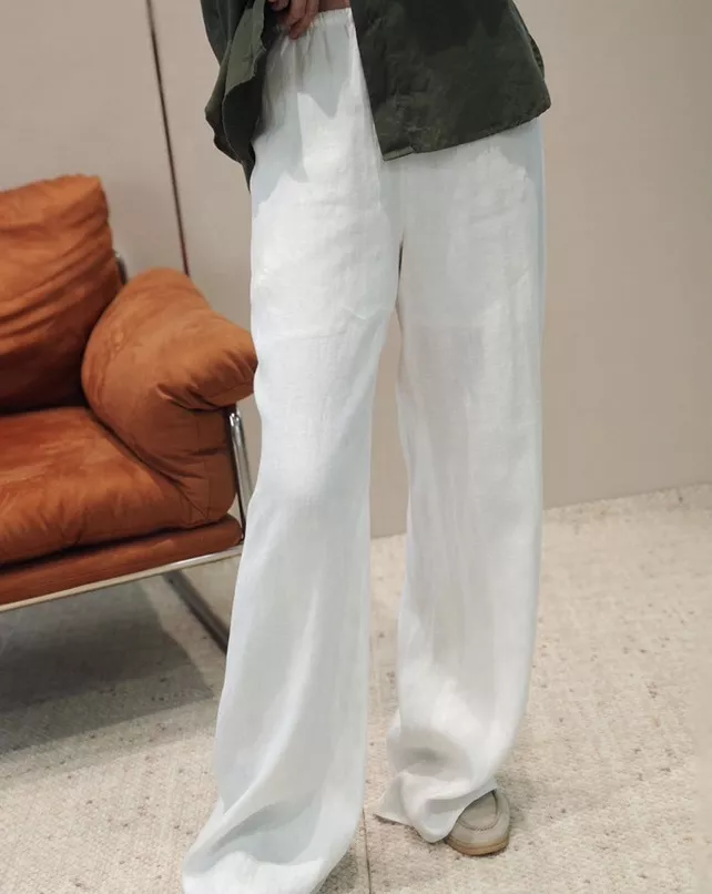 더로우 린넨 와이드 밴딩 팬츠 상세 이미지 35
